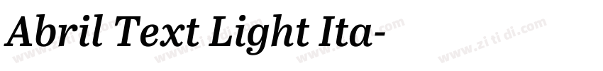 Abril Text Light Ita字体转换